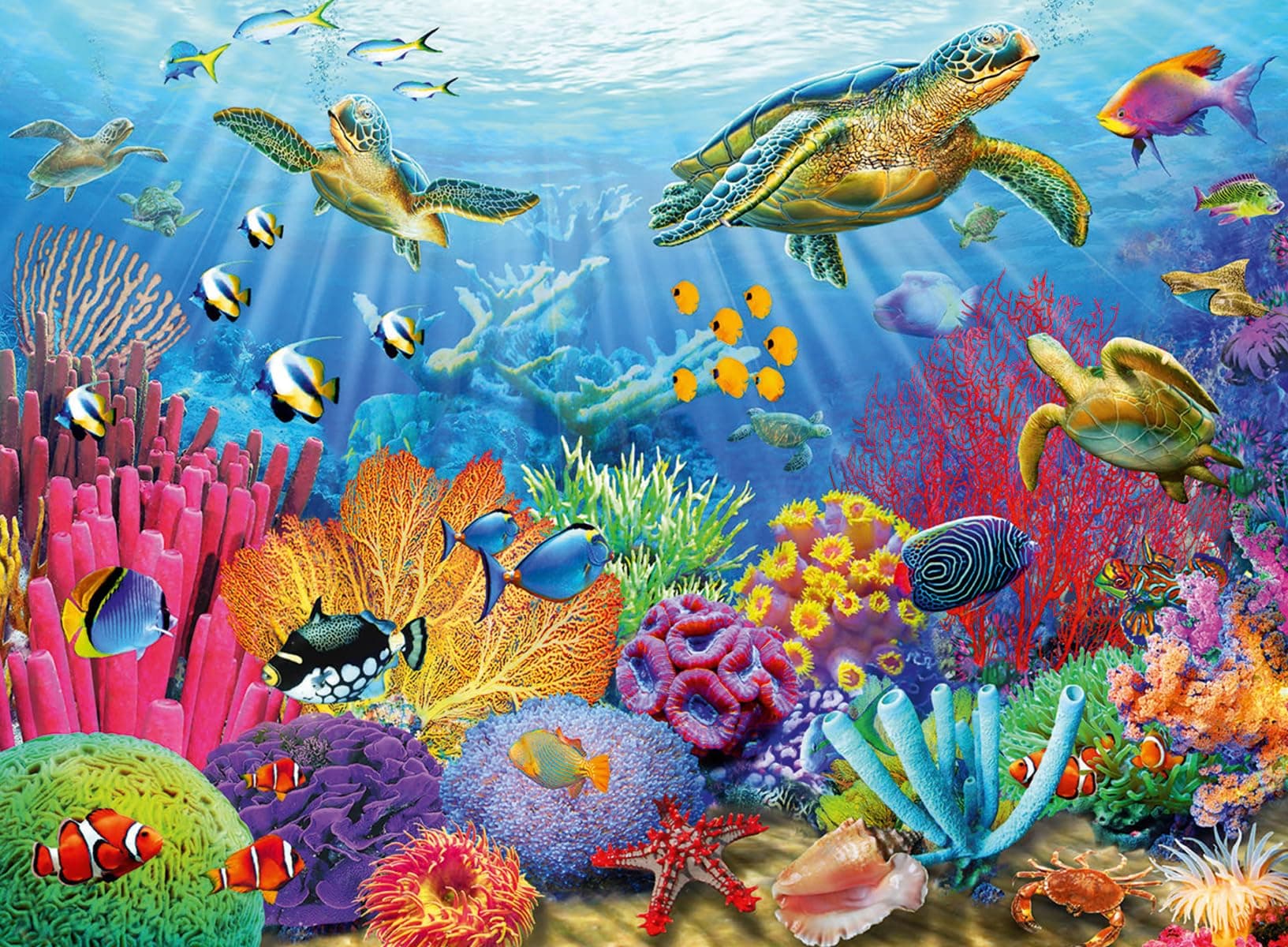 Ravensburger Tropical Waters Jigsaw Puzzle - 500 Unique Pieces, Precision-Cut | Vibrant, Glare-Free Imagery | Ideal for Relaxation or Group Activity | FSC-Certified Materials