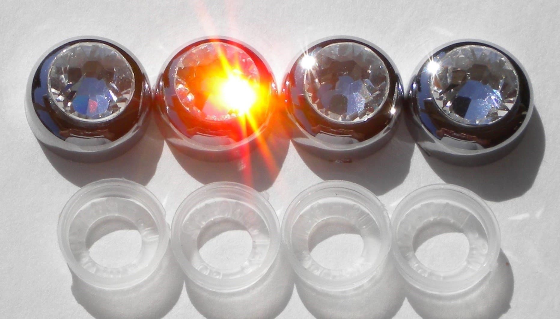 Crystal Rhinestone Screw Caps Covers for License Plate Frame Bling made with Austrian Crystals