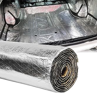 200mil 24.4 Sqft Car Sound Deadener Deadening Mat Noise and Heat Shield Insulation Closed Cell PE Foam Vibration Dampening Material for Car Hood Trim Roof Door and Trunk