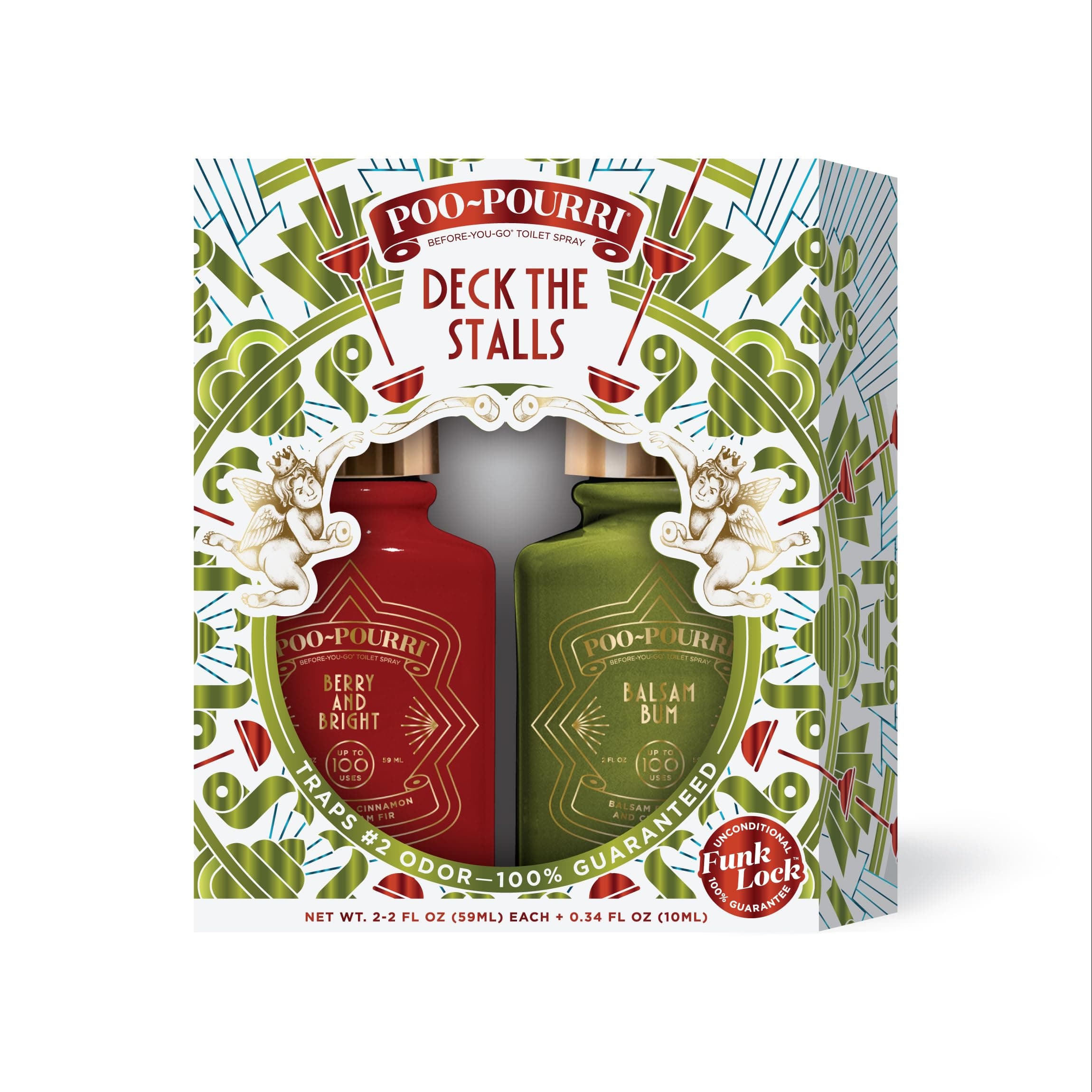 Deck The Stalls Gift Set, Berry and Bright 2 Fl Oz and Balsam Bum 2 Fl Oz - Cranberry, Cinnamon, Balsam Fir and Cedarwood