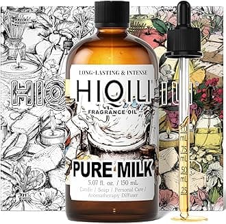 HIQILI Pure Milk Fragrance Oil for Home Diffuser, Ideal for Making Soap, Candles, Sugar Scrub, Skin & Body, Pet Safe - 5.07 Fl Oz