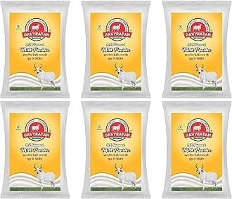 GAVYRATAN Pure & Premium Skimmed Milk Powder with Extra Protein 500Gm | Perfect for Making Tea & Coffee (500g-Pack of 6)