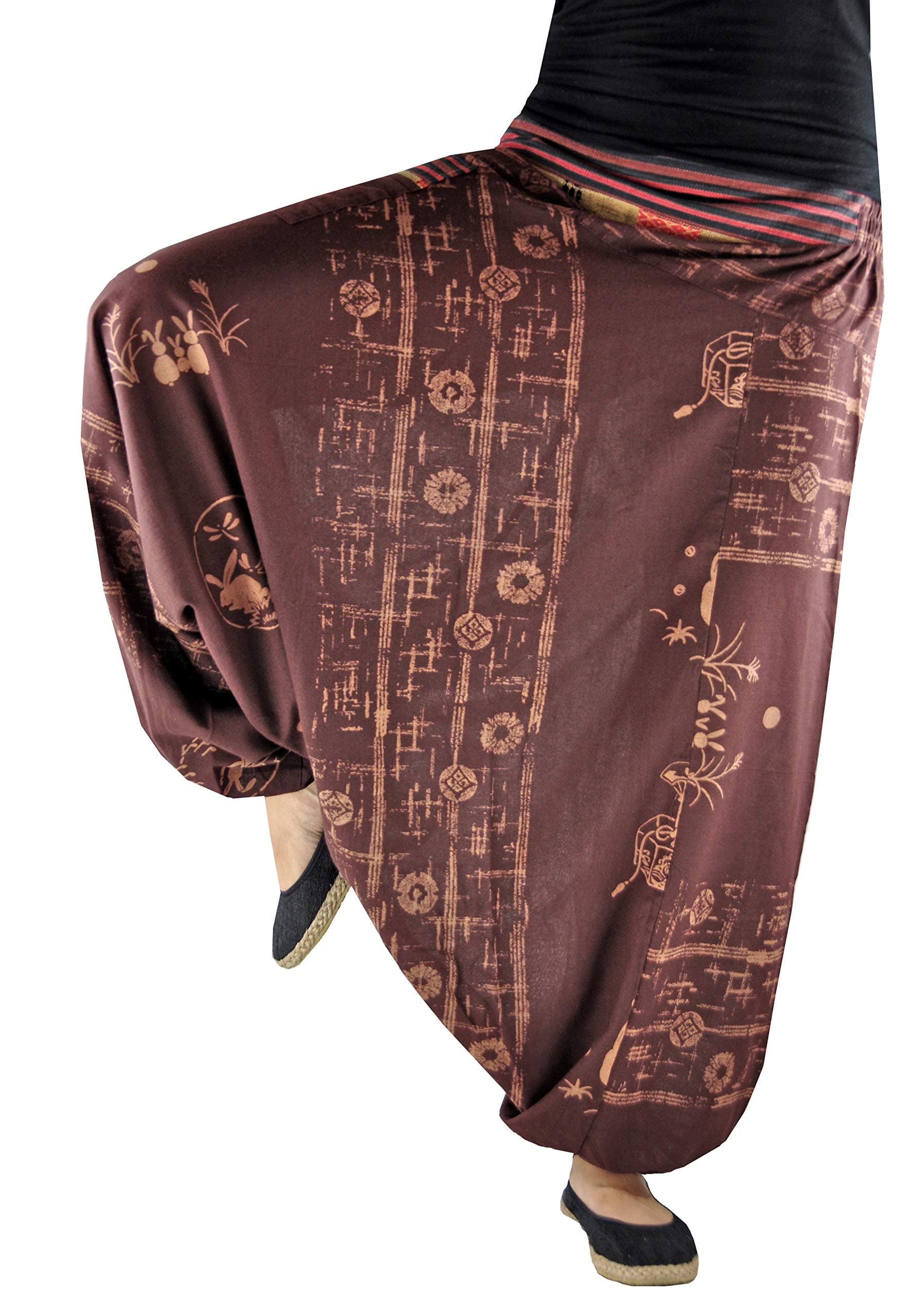 virblatt drop crotch pants patterned harem pants for women and men (S-L) – AllesImWunderland