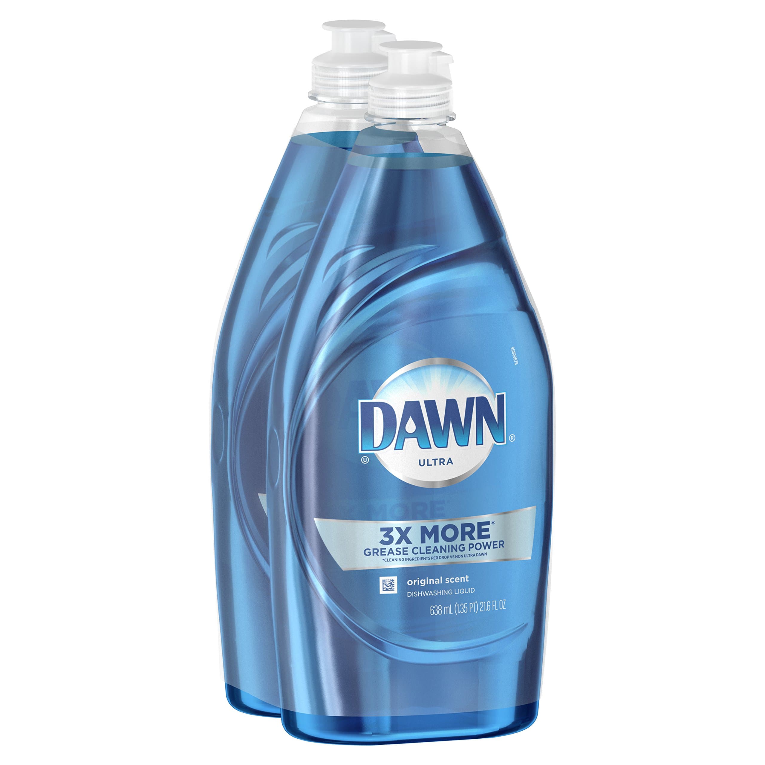 Dawn Ultra Dishwashing Liquid Dish Soap Original Scent, Two 21.6 oz Bottles