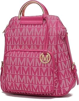 MKF Collection Vegan Leather Backpack Purse for Women, Ladies Fashion Travel Bag, Big Bookbag Top-Handle Daypack by Mia K