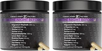 Formulation Factory The Night Before 10-in-1 Midnight Maximizer Sleep Supplement, Magnesium Glycinate, L-Theanine & More, Supports Relaxation, Stress Relief, Focus (4 Month Supply, 240 Capsules)
