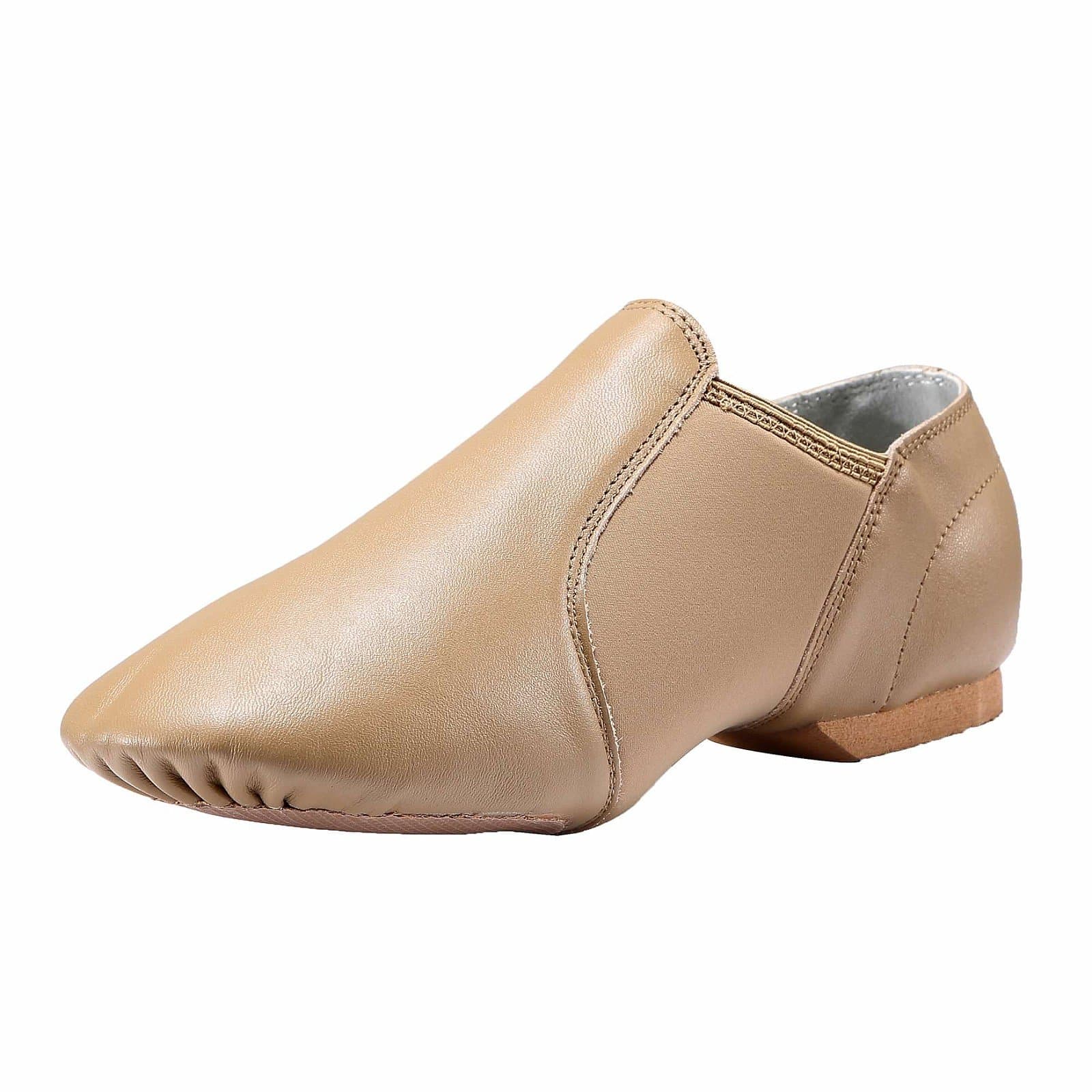 Dynadans Women's Leather Upper Slip-on Jazz Shoe