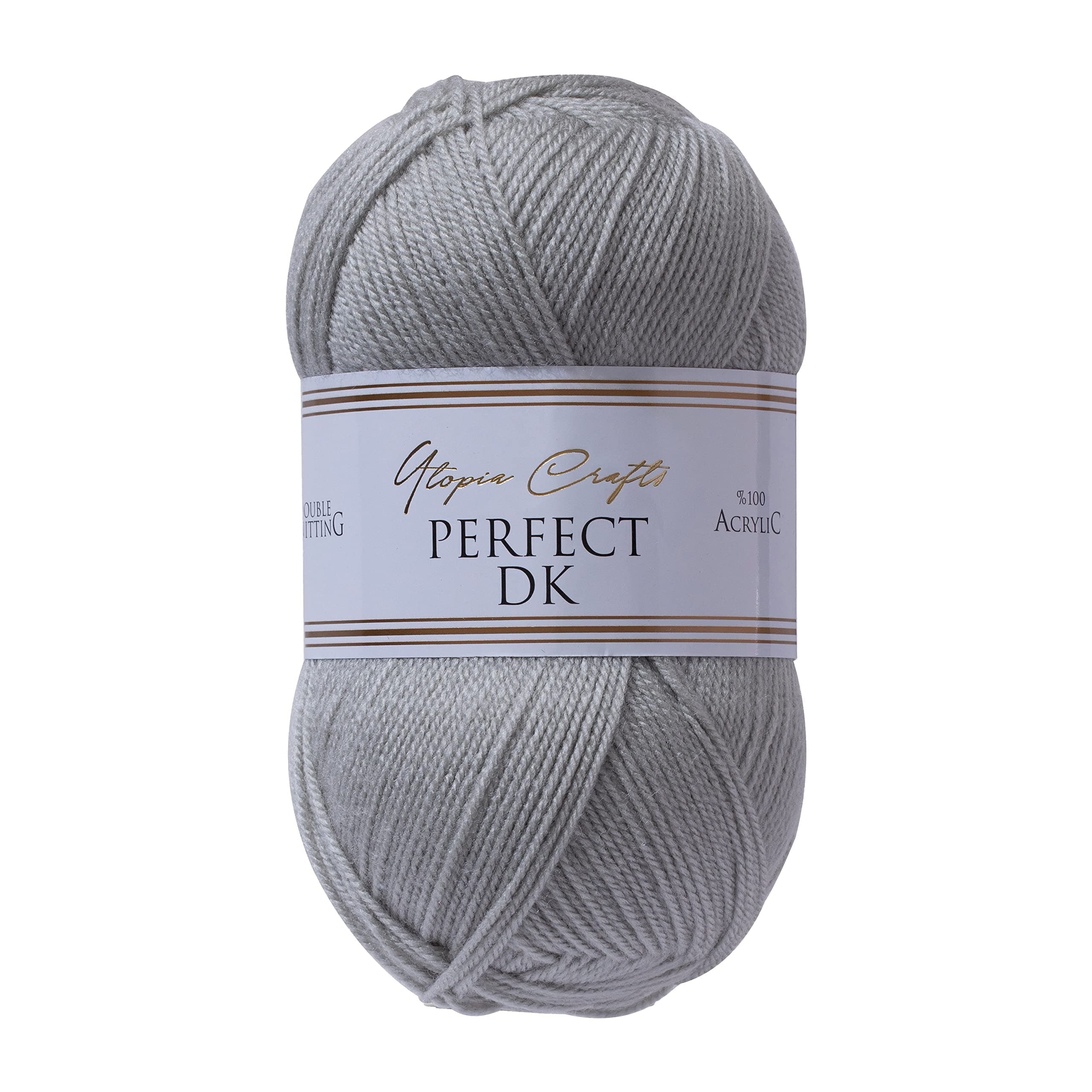 Utopia Crafts DK Double Knitting Yarn, 100g (Grey)