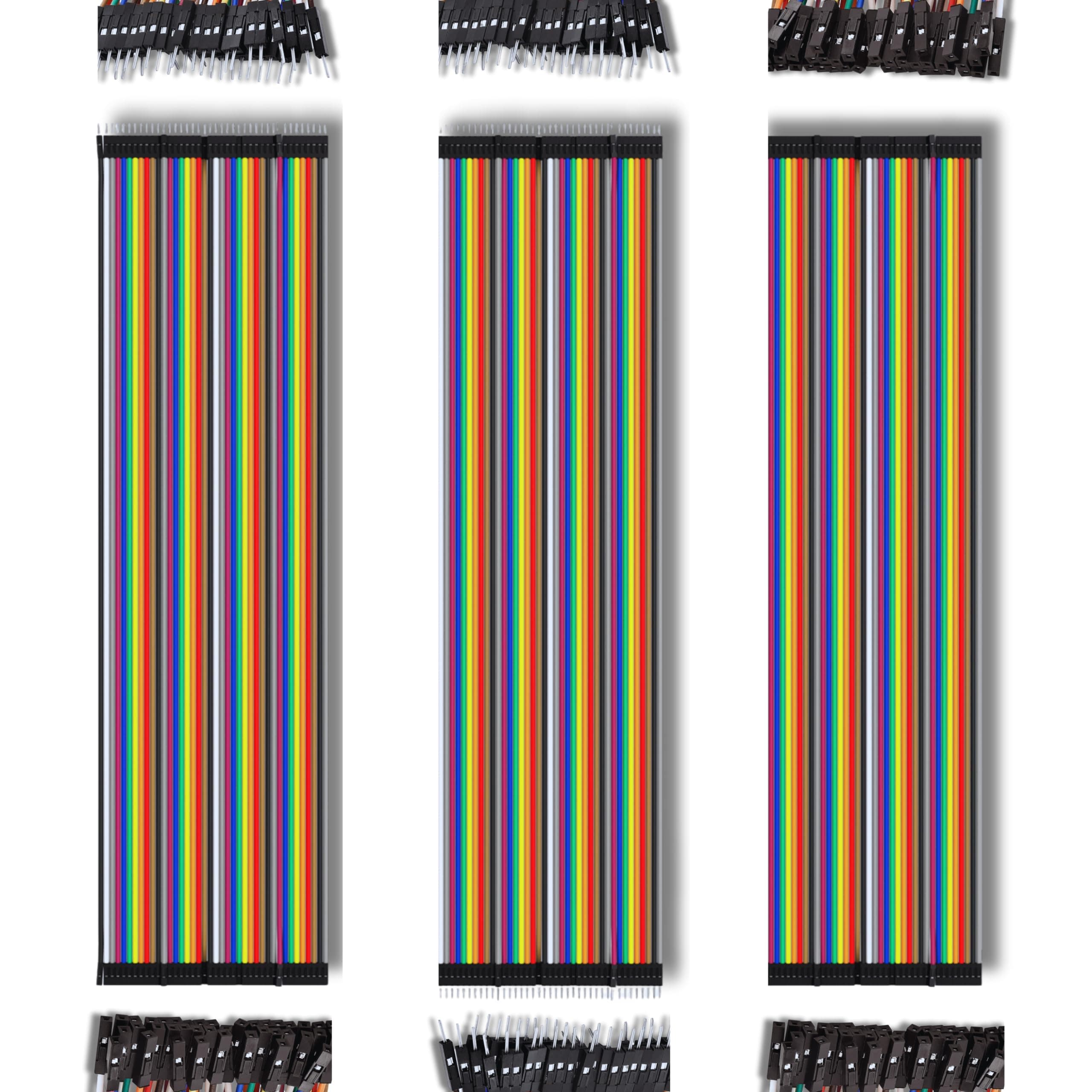 AZDelivery Jumper Wire Cable 3 x 40 Pieces Each 20 cm M2 M/ F2M / F2F Compatible with Arduino and Raspberry Pi Breadboard Includes E-Book