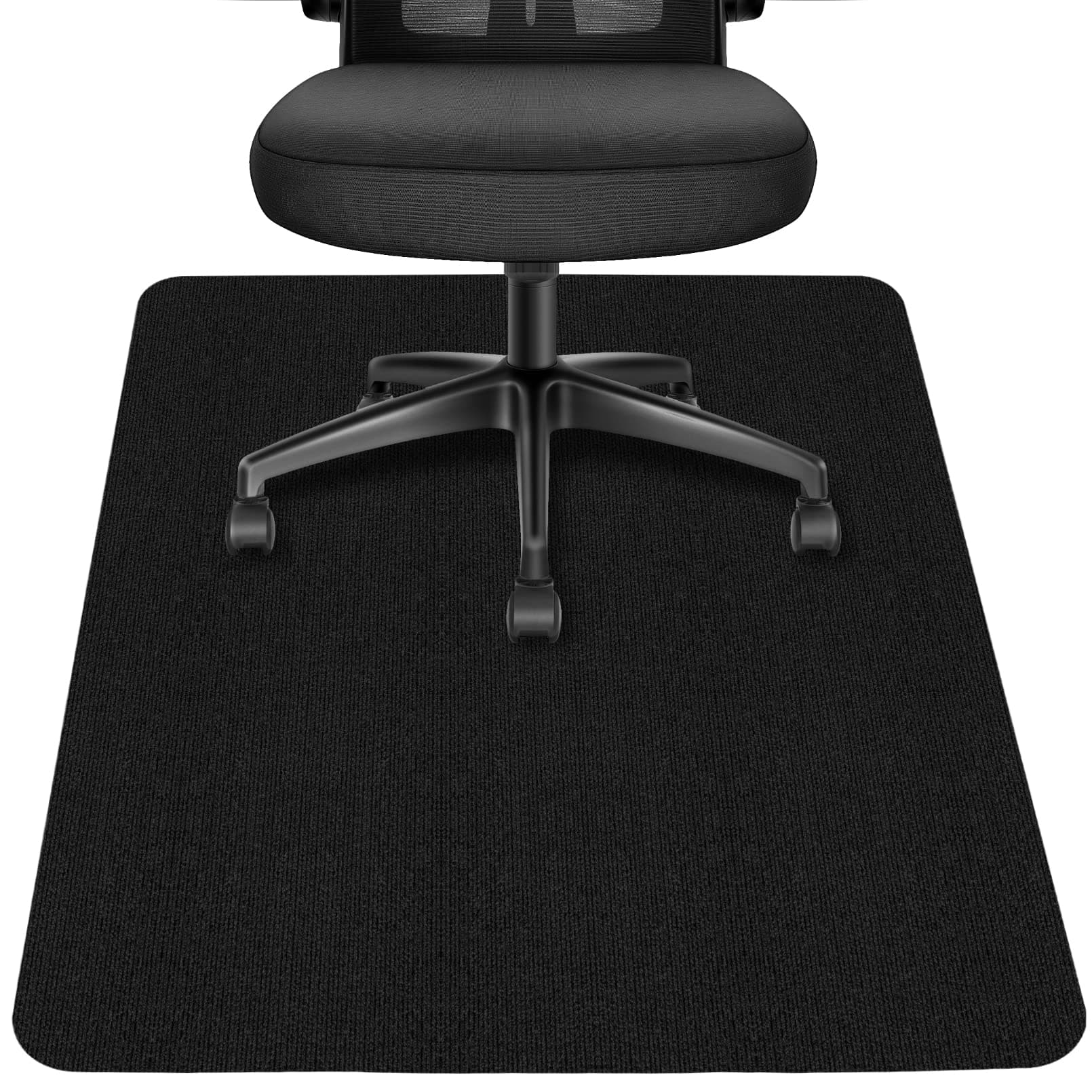 Hardwood Floors,Tile Non-Slip Office Computer Chair Mat for Rolling Chair,Large Floor Protector,Easy Clean and Flat Without Curling,Black(47"x36")