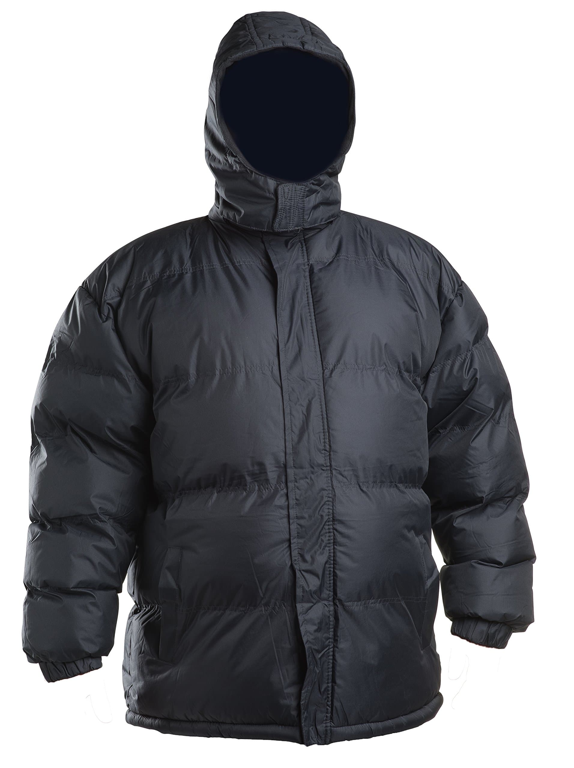Mens' Warm Puffer Coat Heavy Winter Jacket Removable Hood Polar Fleece Lining