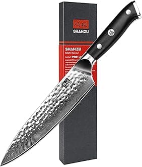 Chef Knife, 8 Inch Damascus Steel Knife, Professional Kitchen Knife Sharp High Carbon Steel Kitchen Utility Knives with Gift Box