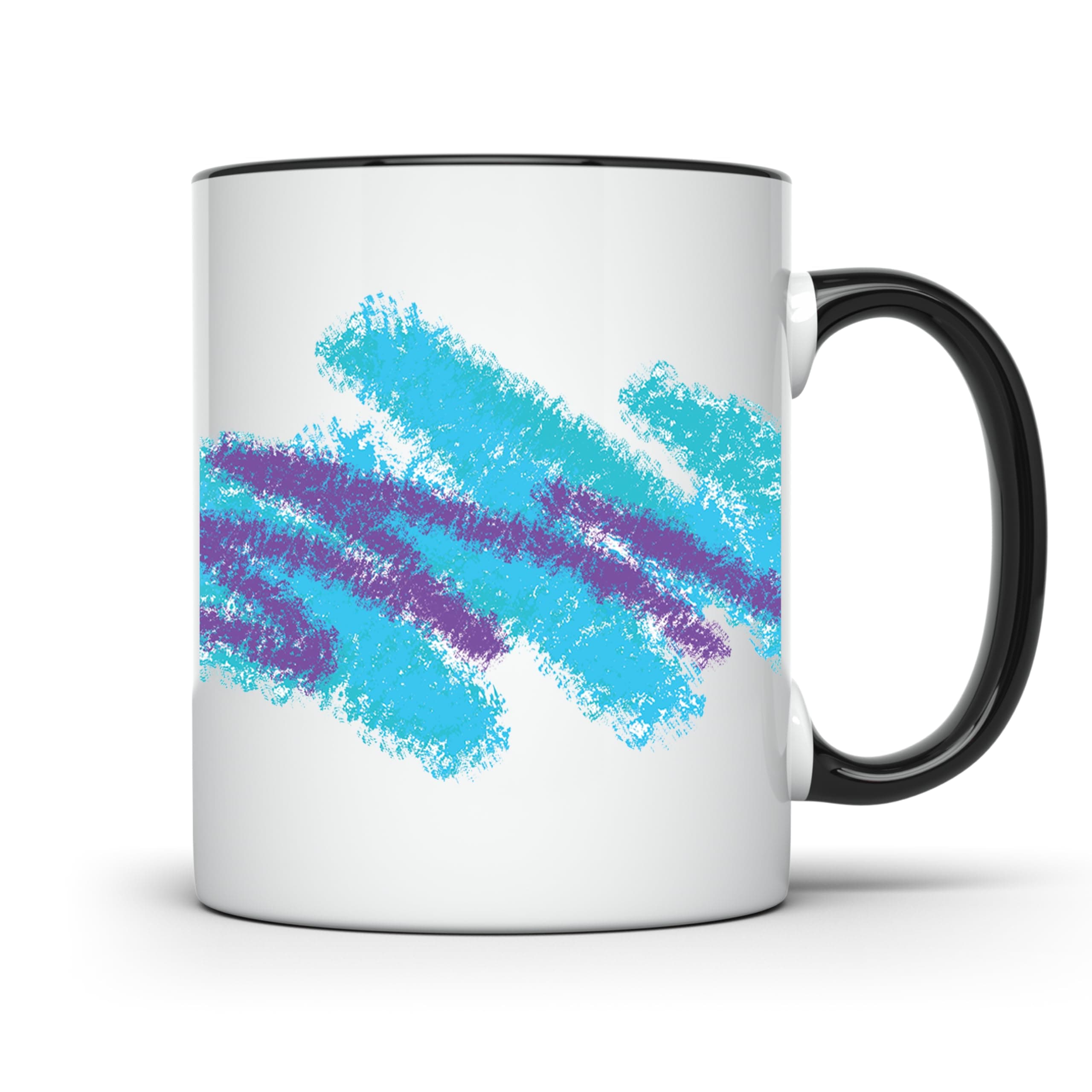 Custom 90s Coffee Mug Personalized Photo or Logo Cup with Retro 90s Add Your Image Black Handle Jazz Design 11 Ounce Your Favorite Beverage Style Unique Gift for Him Her CCMRetroJazz (Just Jazz)