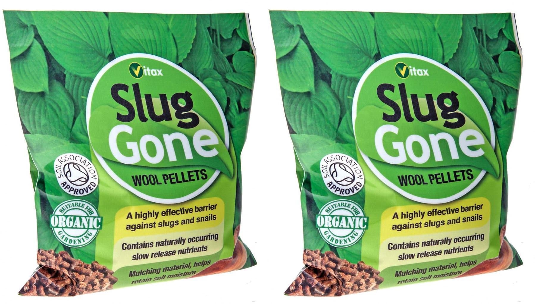 Vitax 2 x Organic Highly Effective Slug Gone Slug & Snail Wool Pellets 3.5L