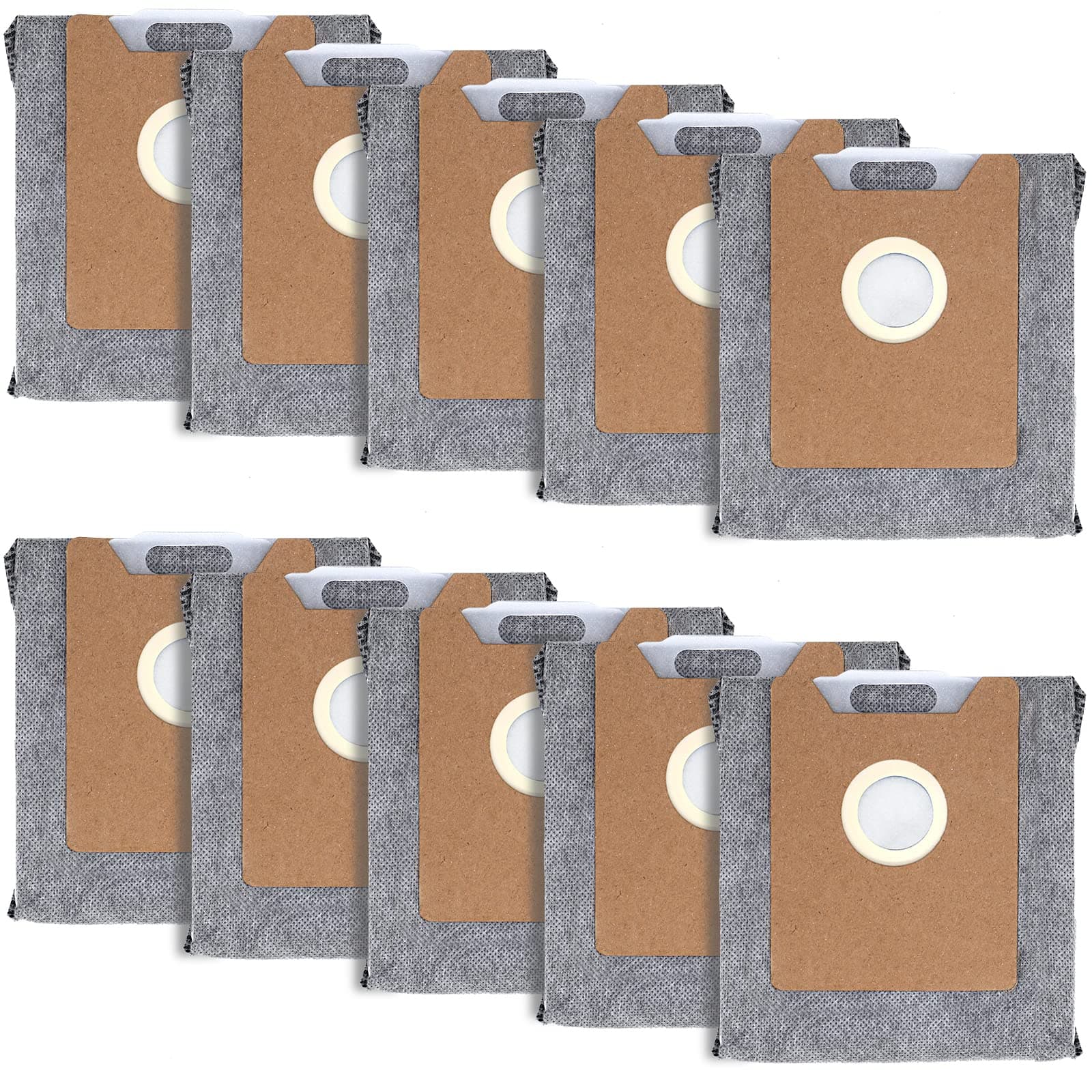 Leemone 10 PACK Dust Bags for eufy Clean G35+, G40+, G40 Hybrid+ Auto-Empty Station, eufy RoboVac Replcement Bags Accessory, 4 Layer Filtration System with Activated Carbon Fabric to Remove Odors