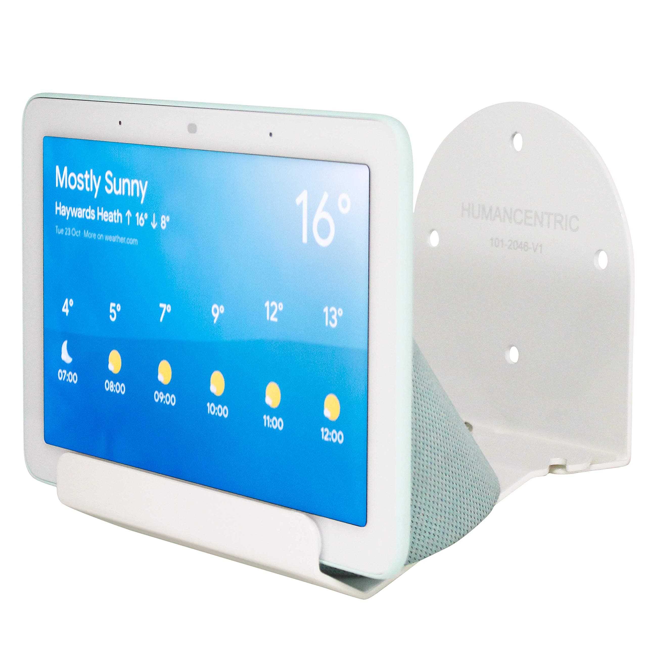 HumanCentric Wall Mount for Google Home Hub | Swivels for Optimal Viewing Angle | Custom Wall Bracket Holder Stand for The Google Home Hub
