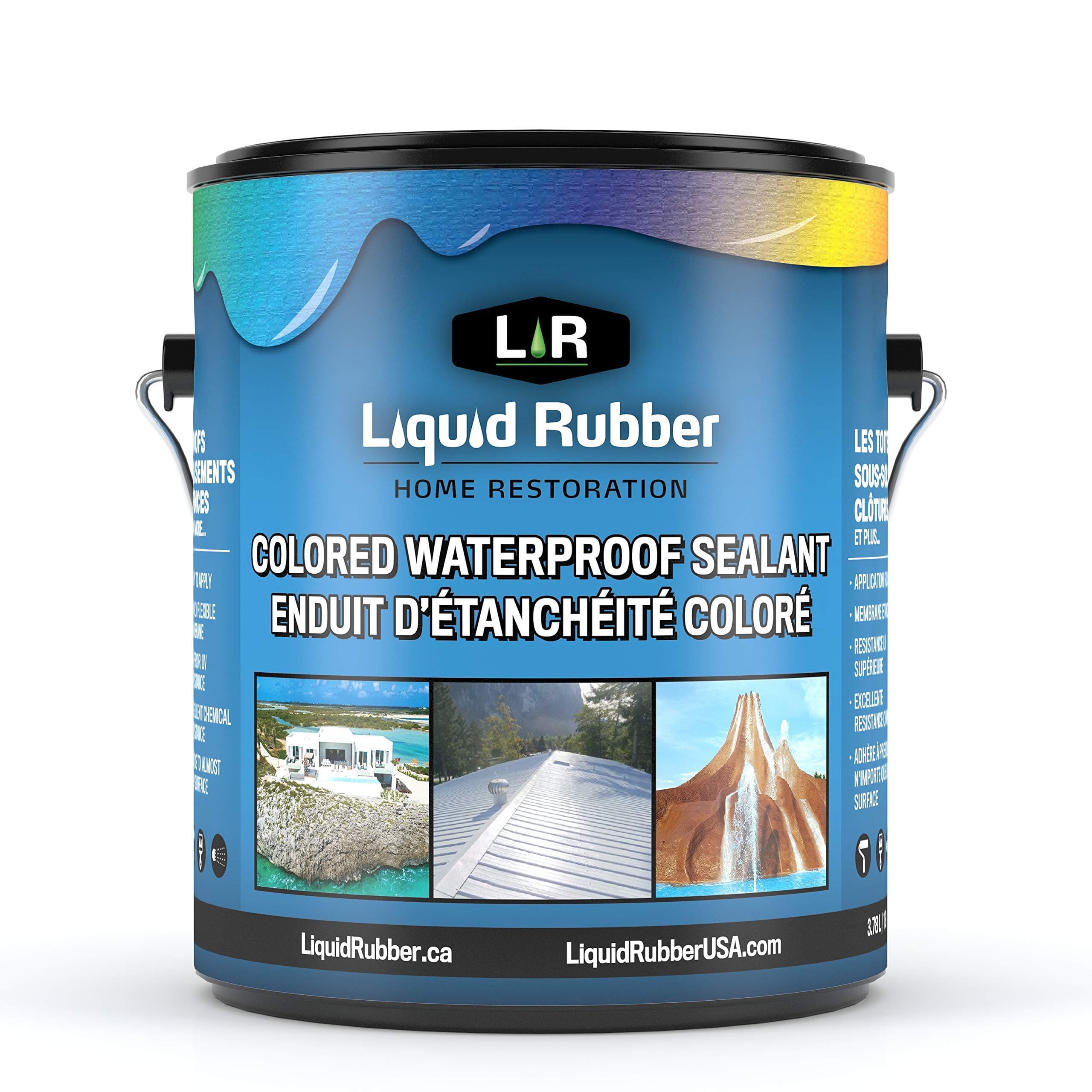 Liquid RubberColor Waterproof Sealant Grey 1 Gal