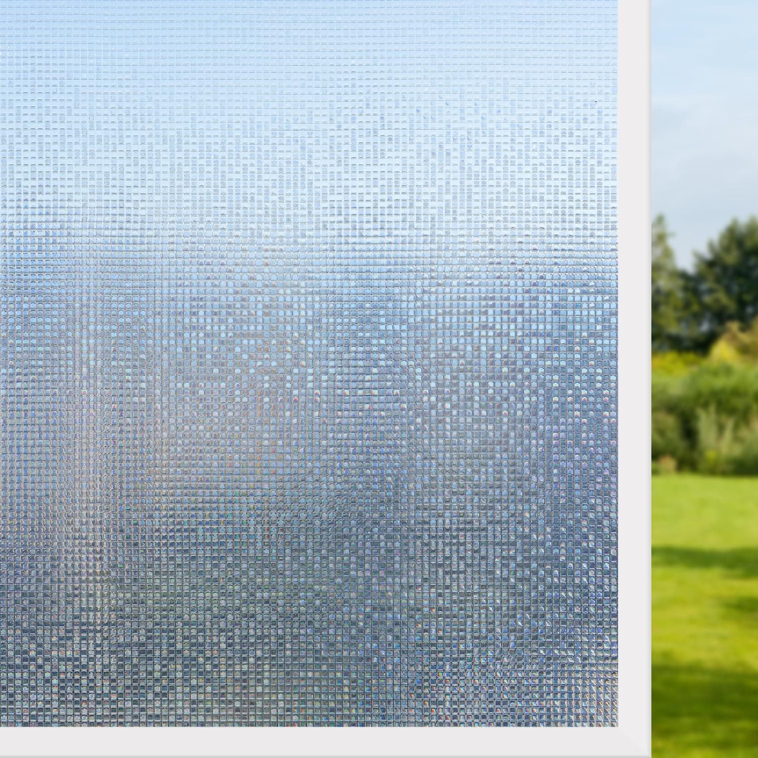 Arthome WALL DECOR 3D Window Films Privacy Film Static Decoration Film Self-Adhesive Heat Control UV Blocking for Home Kitchen Office 90x200cm