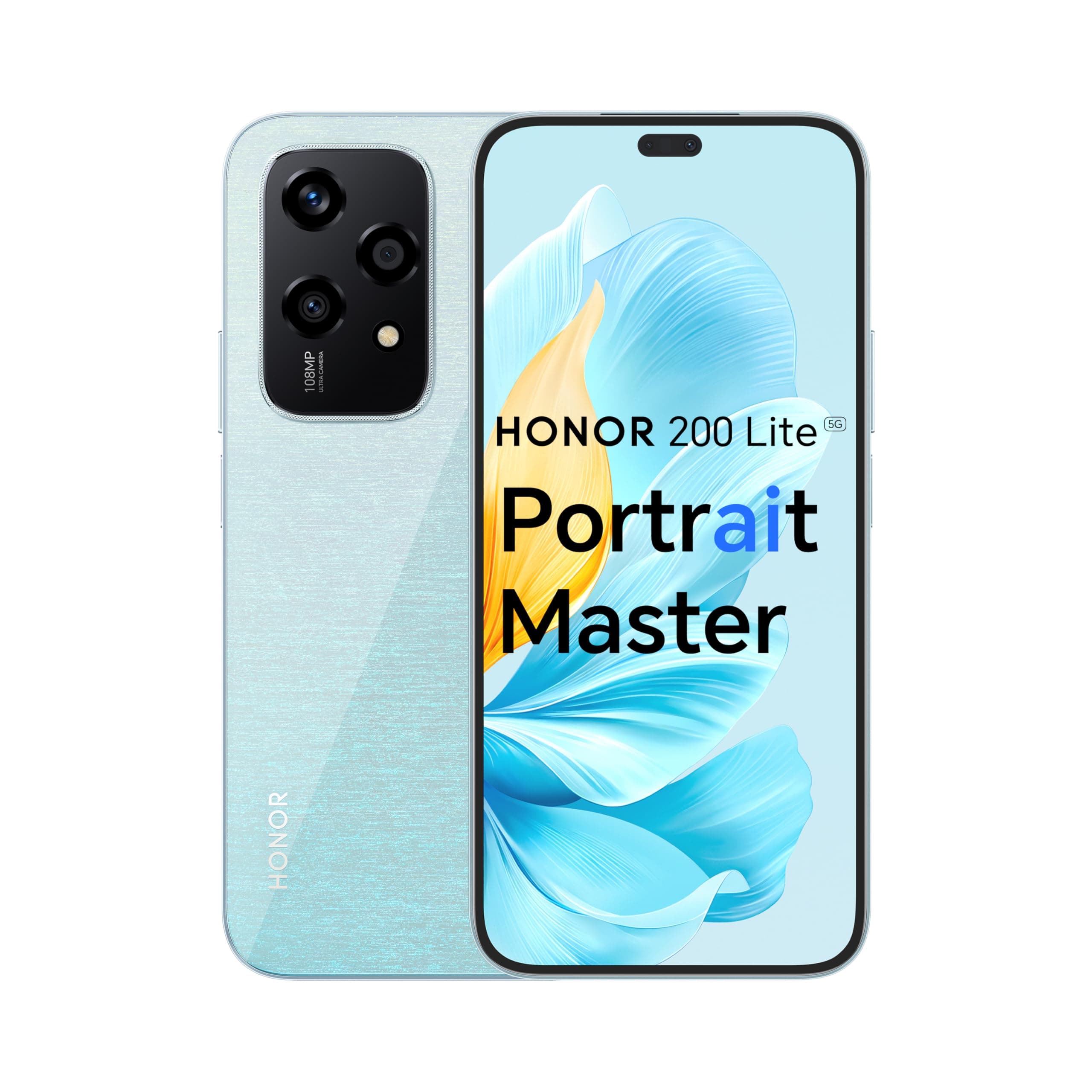 HONOR 200 Lite, 5G Dual SIM, 8GB RAM + 256GB ROM, 6,7” Anti-Drop AMOLED Display, 108MP Triple Rear Camera, Starry Blue - UAE Version, 1 Year Official Warranty