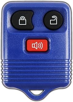 KeylessOption Key Fob Replacement for 1998 1999 2000 2001 2002 2003 2004 2005 2006 2007 2008 2009 2010 2011 2012 2013 2014 2015 2016 Ford Lincoln Mazda Mercury Remote, 3-Button Navy Blue