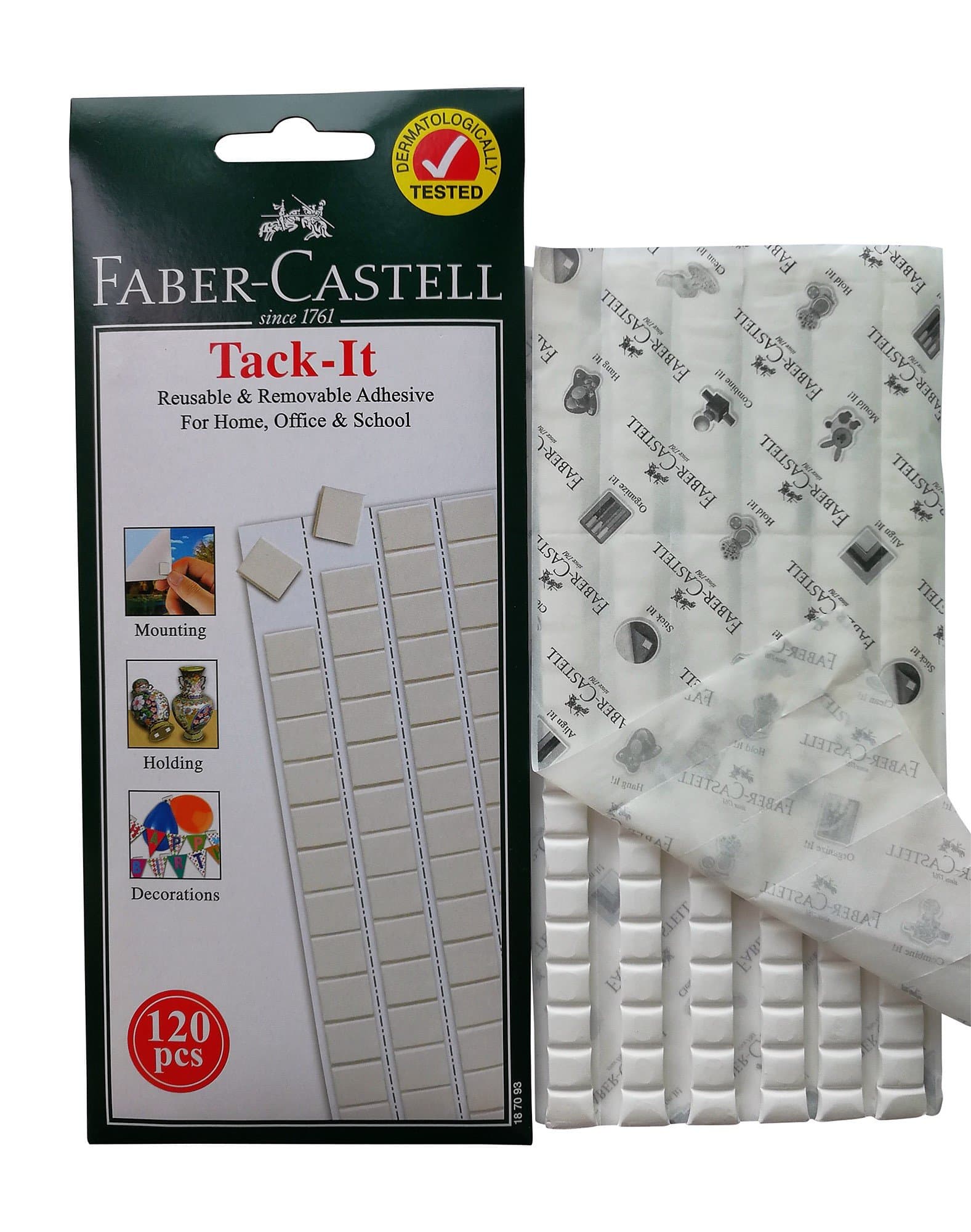 Reusable Removable Adhesive Tacky Putty White Tack, Poster & Multipurpose Wall Safe Sticky Tack (120 Pieces)