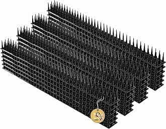 KADAX Plastic Bird Spikes, 51 x 4 x 3 cm, Wall Spikes, Fence Tops Spikes, Pigeon Repellent, Deterrent for Birds, Cats, Anti Climb Spikes, Squirrel Repellent (24, Black)
