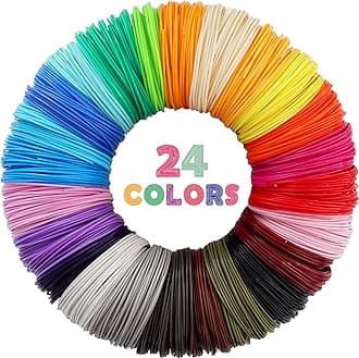 MIKA3D 24 Colors 1.75mm ABS 3D Pen Printer Filament Refill, Each Color 3.5m, ...