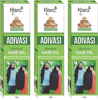 Mahishmati Original Adivasi Herbal Hair Growth Oil, Controls Hair fall, Strong and Healthy Hair, Repair Frizzy Hair | Scalp Nourishment | Helps Hair Thickening | Reduces Split Ends 100ml (Pack of 3)