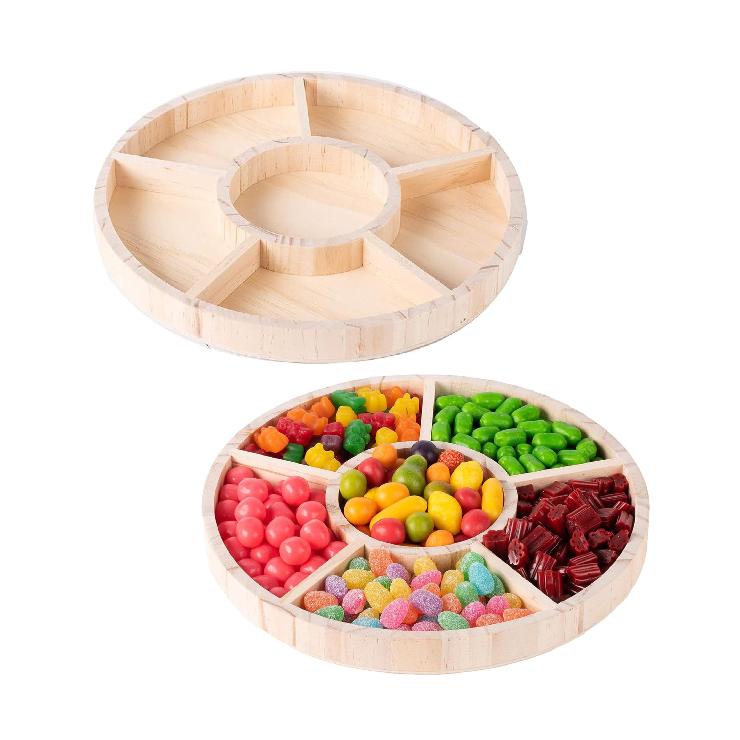 Round Shaped Wooden Tray