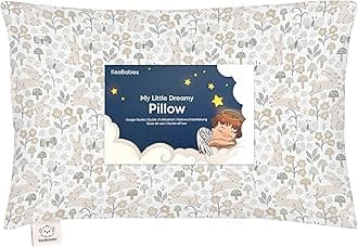 Toddler Pillow with Pillowcase - 13x18 My Little Dreamy Kids Travel Bed Pillows for Sleeping, Organic Cotton Small Pillowcase, Soft & Breathable, Machine Washable, Toddlers 2-5 Years Old (Prairie)