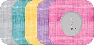 Glucomart Mini Adhesive Patches for Dexcom G7, Stelo & Infusion Sets – 5-Pack Waterproof, Sweatproof CGM Overpatches – Hypoallergenic CGM Sensor Patches (Solid Pastel)