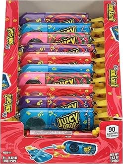 Bazooka Juicy Drop Pop Laydown Box, 0.92 Ounce (Pack Of 21)