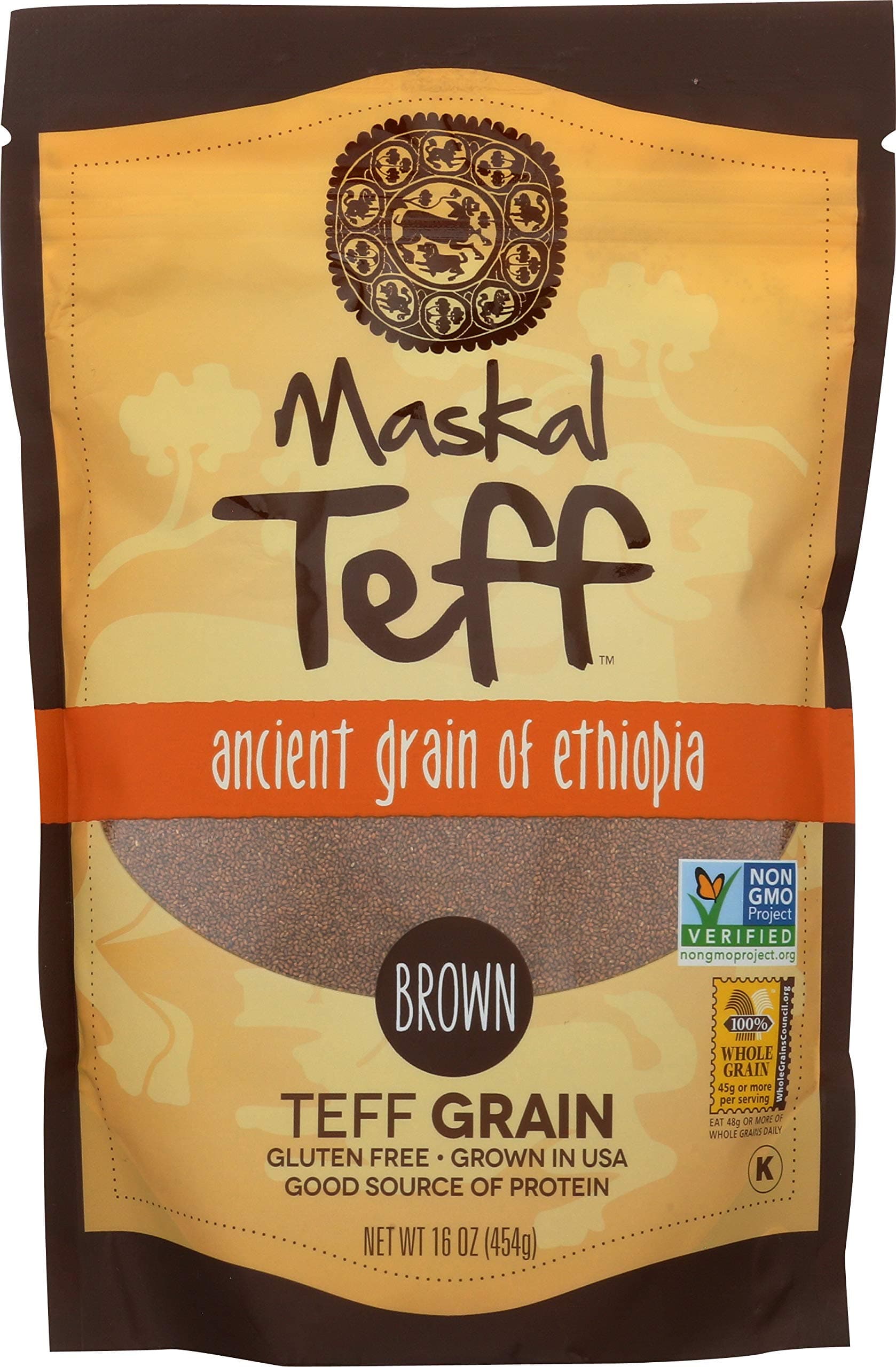 Maskal Teff, Teff Grain Brown, 16 Ounce
