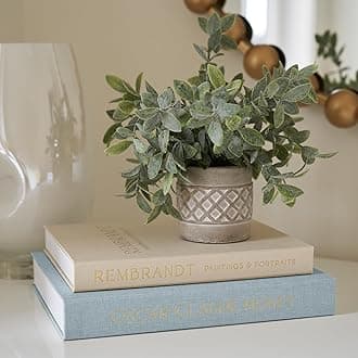 Beautiful Decorative Books - Set of 2 Linen Boxes Enhance Your Coffee Table, Bookshelf or Mantel Decor - Stylish Fake/Faux Books for Modern Home Decoration, Photo Storage and as a Keepsake Box