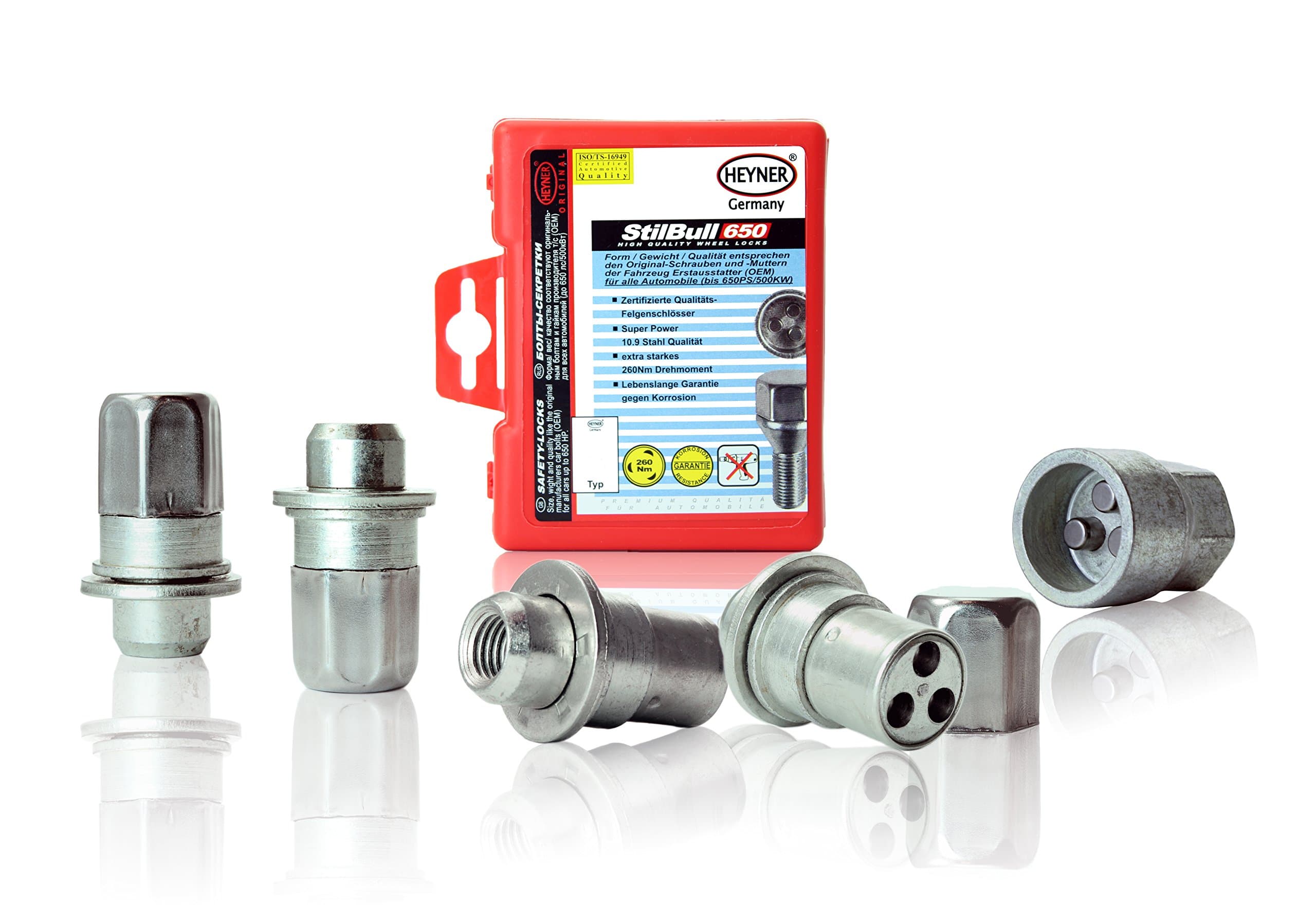 HEYNER Locking Wheel Nuts M12x1.5 Fits Toyota Corolla Models 1997 To 2008 Set 4 Locks Alloys Antitheft Protection Bolts CHB