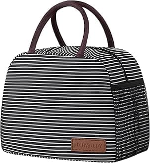 Lunch Bag Women/Men Lunch Box Women/Men (white&black stripe)