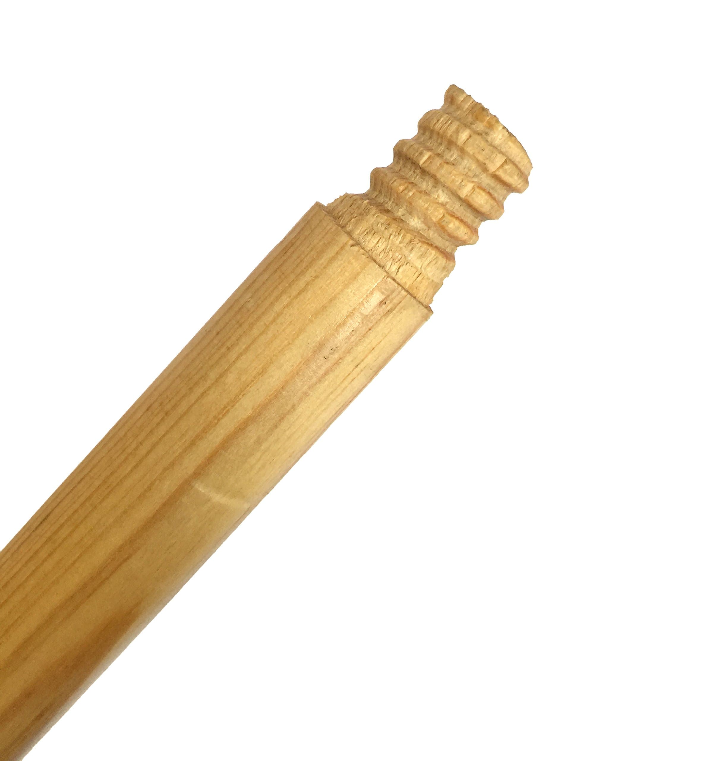 Wooden Threaded Handle - No Splinters - Strong Lacquered Pine Wooden - Universal ACME Thread