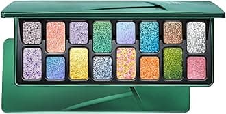 Pro Artist 16 Color All Shimmer Eyeshadow Palette, Metallic Pressed Powder with High-Pigmented All Shimmering Formula, C-Beauty Makeup - 08 Ambition