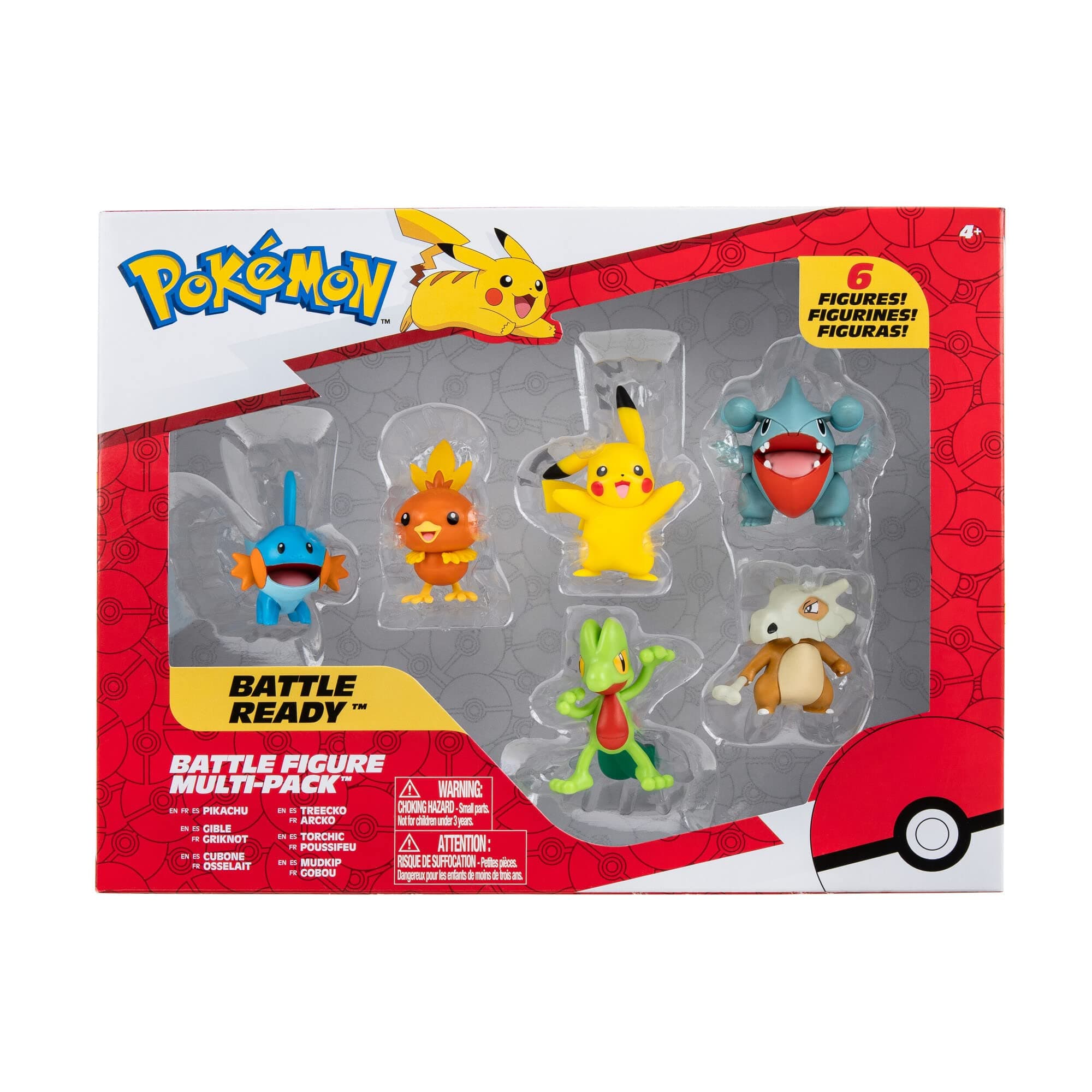 Pokemon Battle Action Toy Figure 6-Piece Set, Assorted