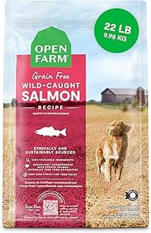 Grain-Free Dry Dog Food, Complete & Balanced Kibble, Sustainably & Ethically Sourced Ingredients, Non-GMO Veggies & Superfoods to Support Overall Health, Wild-Caught Salmon Recipe, 22lb Bag
