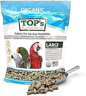 Pellets Hookbills, Small, Medium, Large Birds - Non-GMO, Peanut Soy & Corn Free, USDA Organic Certified - 1 lb / 453 g