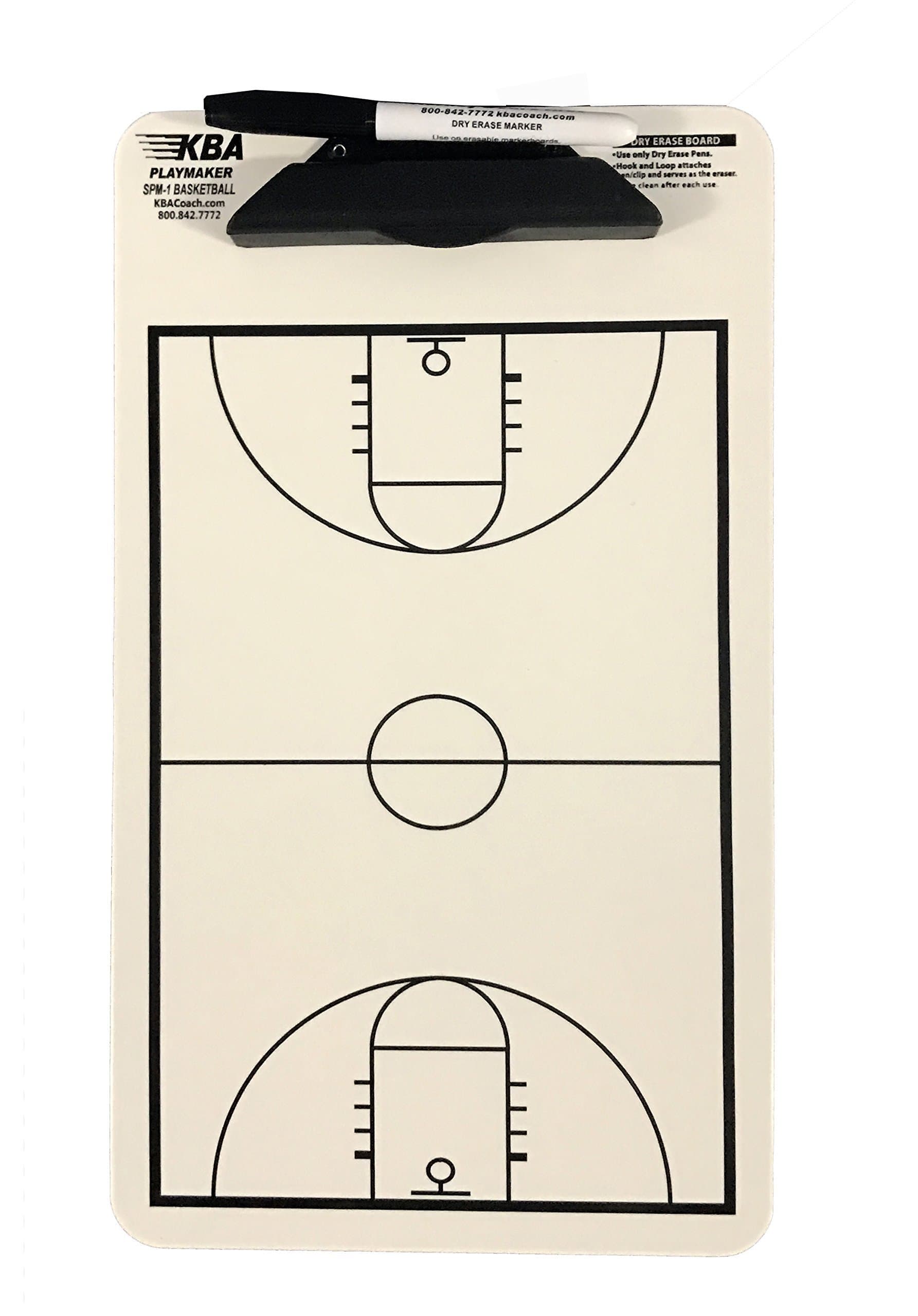 KBA Coach KBA (Korney Board Aids) Play-Maker Bakestball Coaching Dry Erase Clipboard, SPM-1