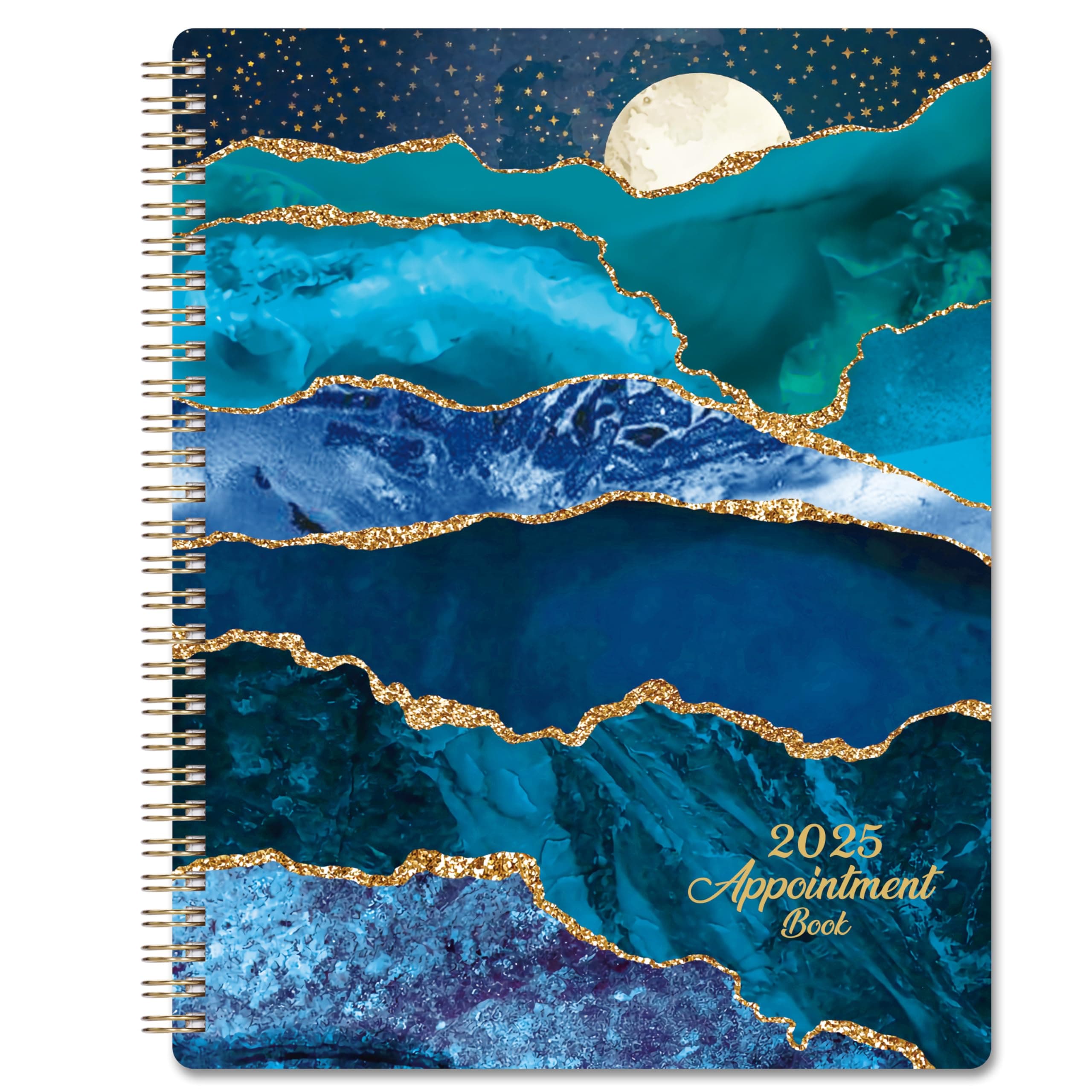 2025 Appointment Book - Weekly Appointment Book 2025, Jan 2025 - Dec 2025, 2025 Planner, 8" x 10", Daily/Hourly Planner 2025 wtih PrintedTabs, Half Hour (30 Mins) Interval, Lay-Flat, Holidays