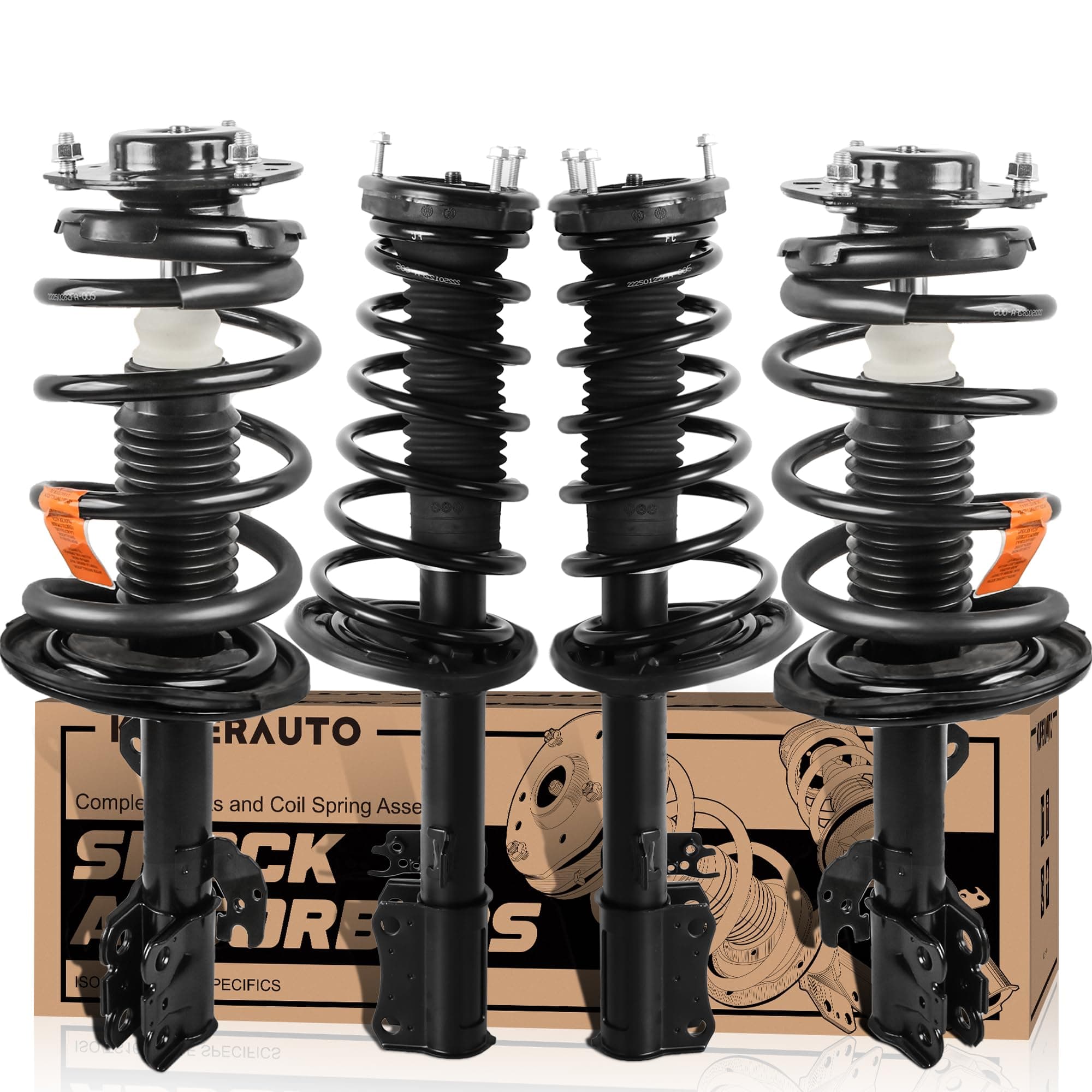 Front and Rear Complete Strut Spring Assemblies 172310 172309 272308 272307 Compatible for 2008-2011 Toyota Camry Avalon Shock Absorbers (Set of 4)