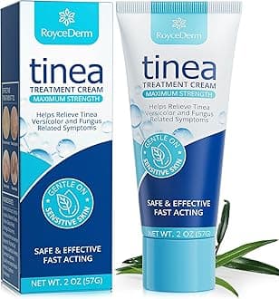 Roycederm Tinea Versicolor Treatment, Athletes Foot Treatment, Ringworm Treatment for Humans, for Tinea Versicolor & Pedis,Fast Healing Anti Fungal Skin Cream - Multi-Functional