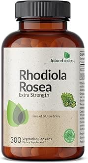 - Futurebiotics Rhodiola Rosea Powder Adaptogenic Herb Vegetarian Capsules, 300 Count