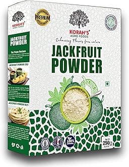 KORAH's AGRO FOODS Green Jackfruit Powder/Raw Green Jackfruit Flour-Gluten Free-250 Grams|Kathal Powder|Control Blood Sugar Levels, Healthy Diet Immunity Booster