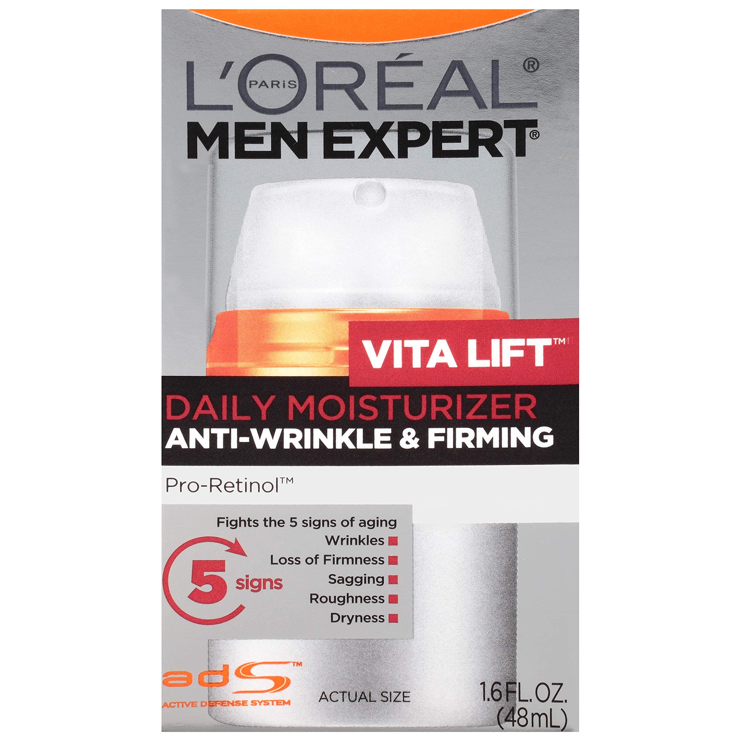 L'OREAL PARIS Men'S Expert Moisturizer Cream for Hydration, Redness, Wrinkles 50ml