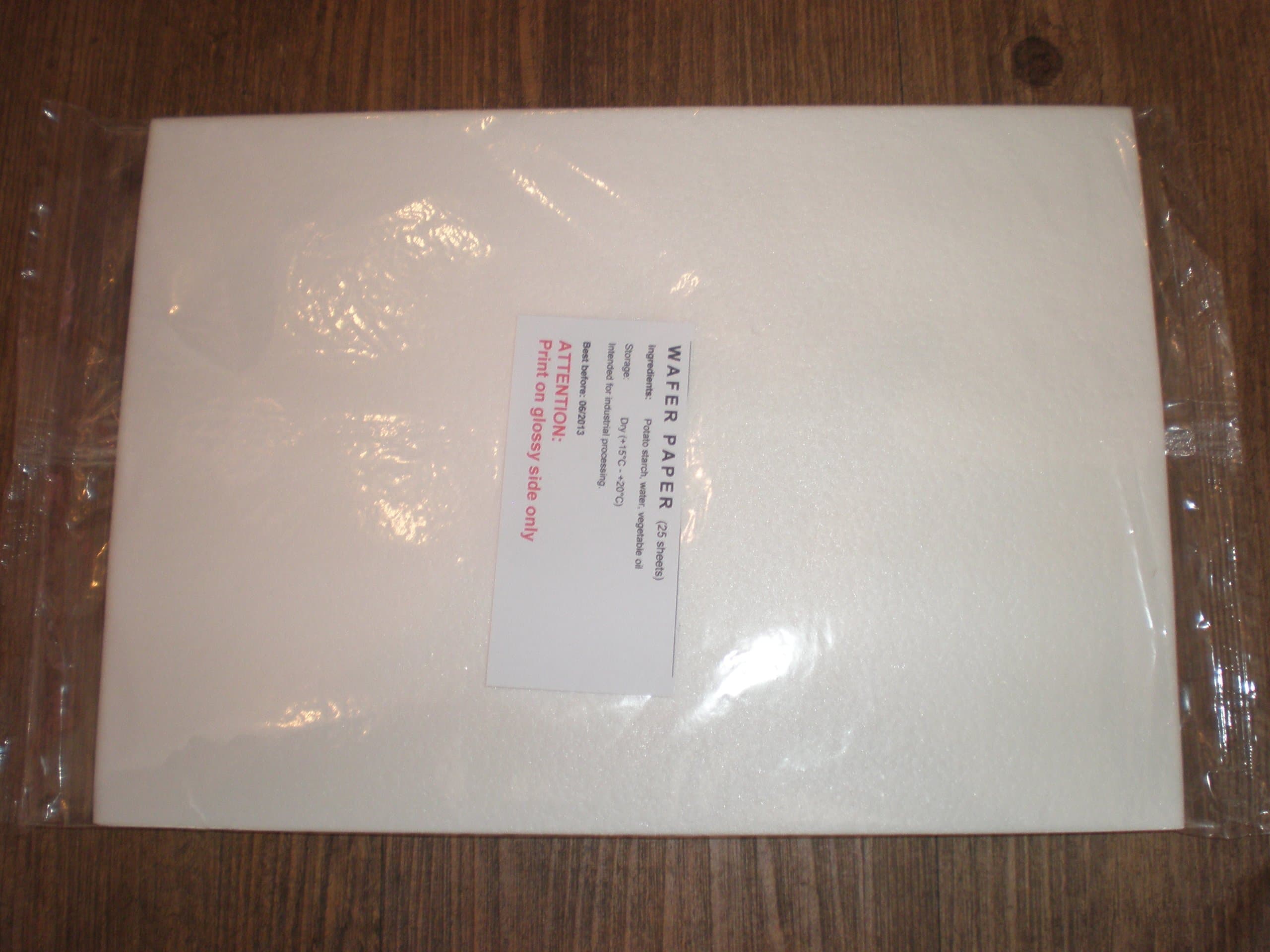 25 Sheets of A4 sized White BakeEasy Edible Wafer / Rice paper