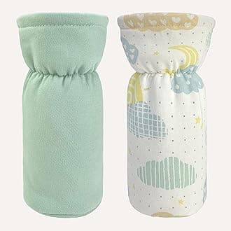 abracadabra Cotton Relaxed Fit Bottle Modern Cover (Set Of 2) - Lost In Clouds,multicolor